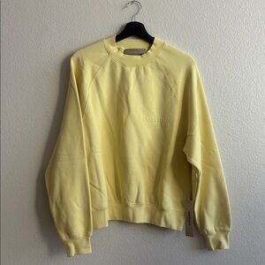 NWT Fear Of God Essentials Light Yellow Crewneck